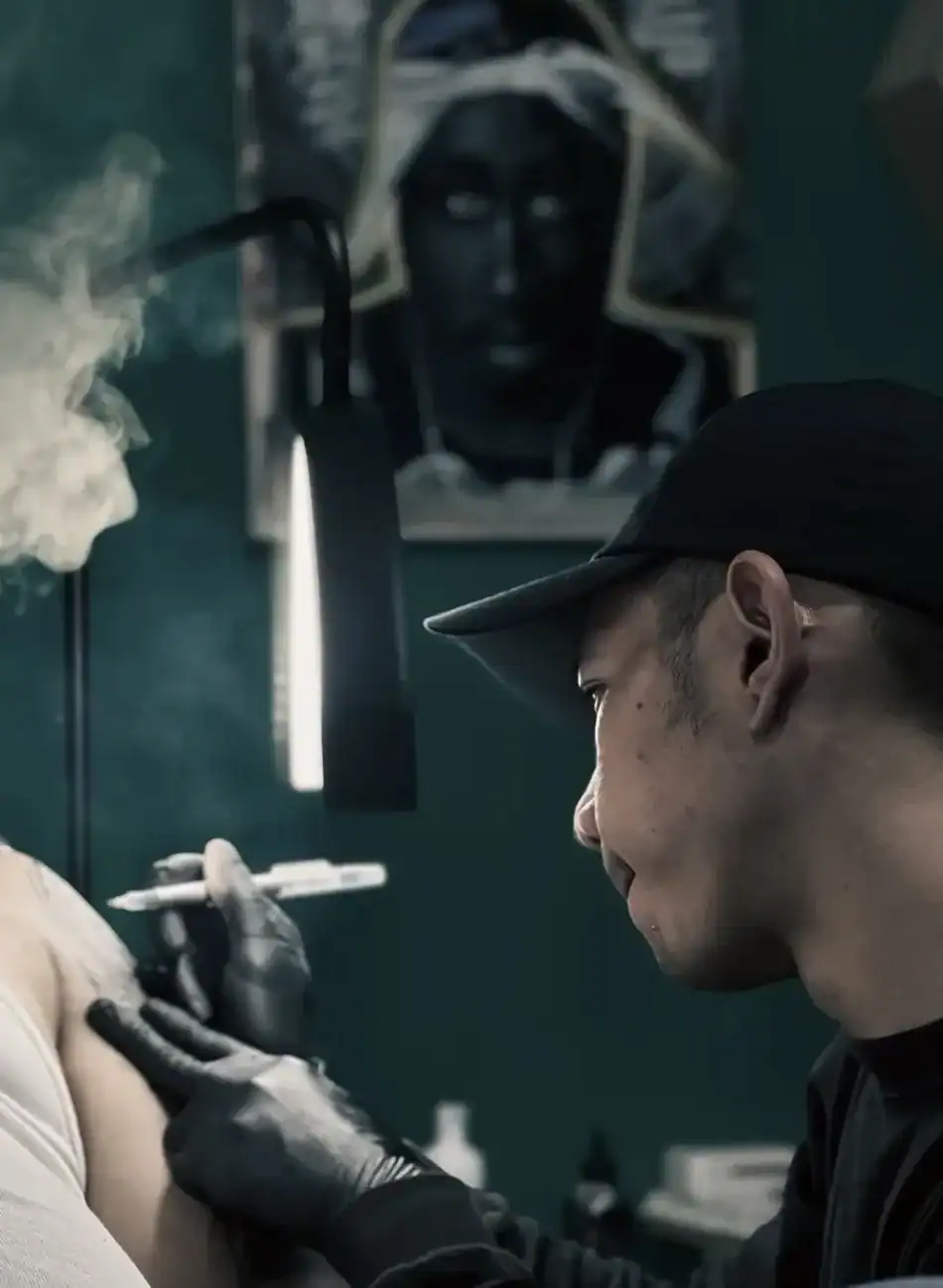 Rian Tattoo Artist at Neverfade Tattoo studio Bogor.